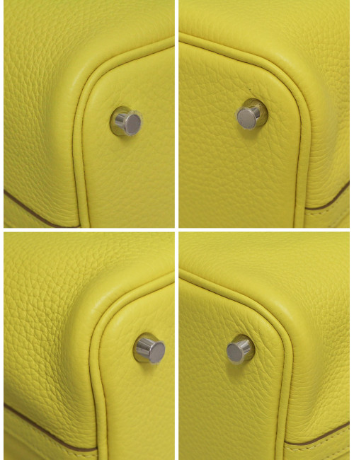 Sac HERMES Picotin 18 jaune