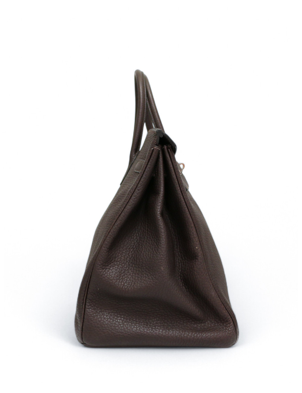 Sac Birkin 40 marron HERMES cuir grainé