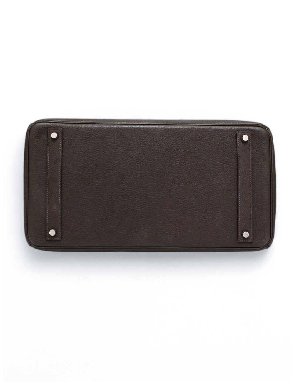 Sac Birkin 40 marron HERMES cuir grainé