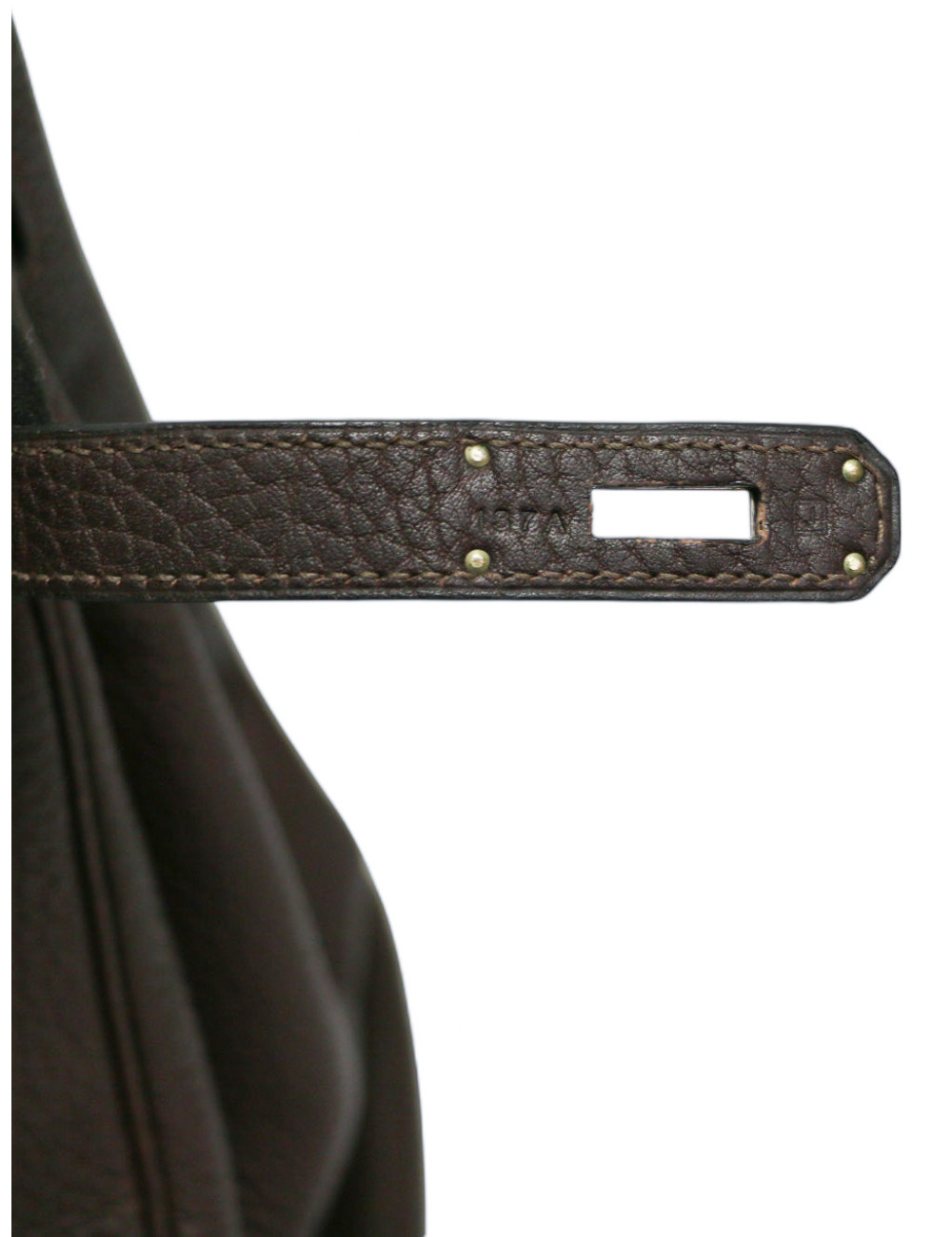 Sac Birkin 40 marron HERMES cuir grainé