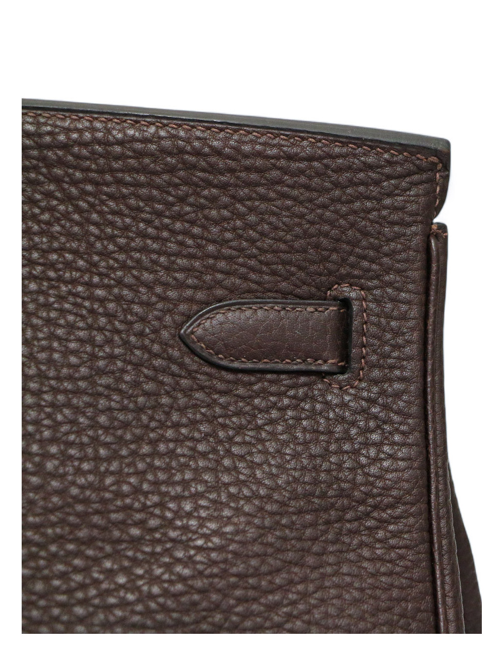 Sac Birkin 40 marron HERMES cuir grainé