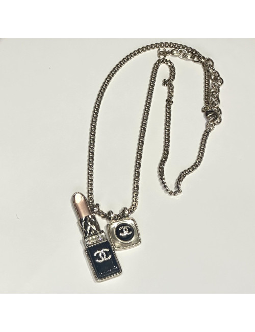 Collier CHANEL lipstick chaine dorée