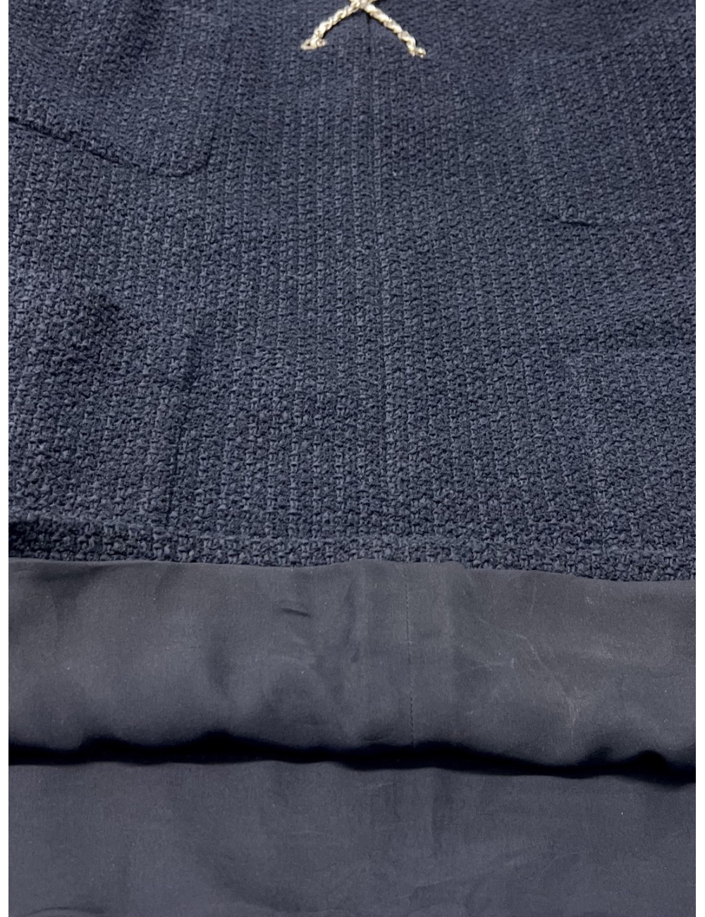 Robe CHANEL tweed marine T40