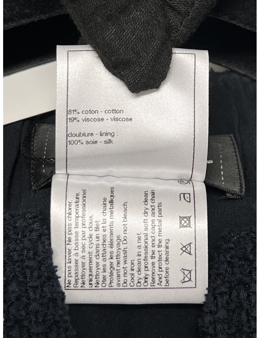 Robe CHANEL tweed marine T40