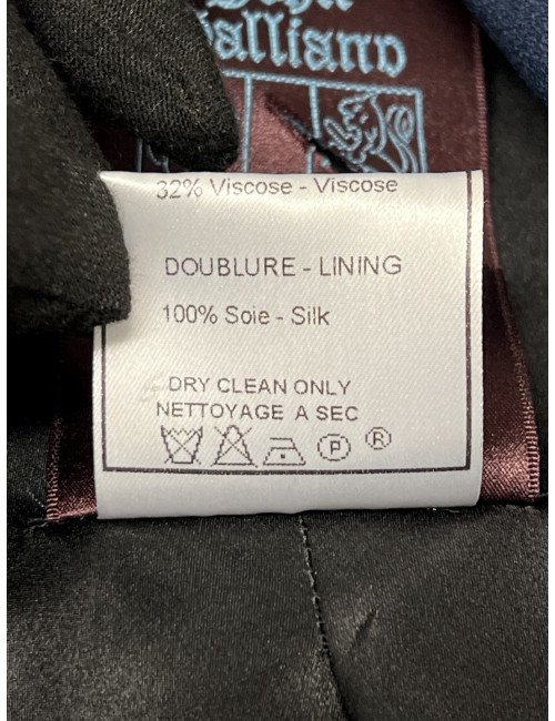 Veste JOHN GALLIANO T42 bleu nuit