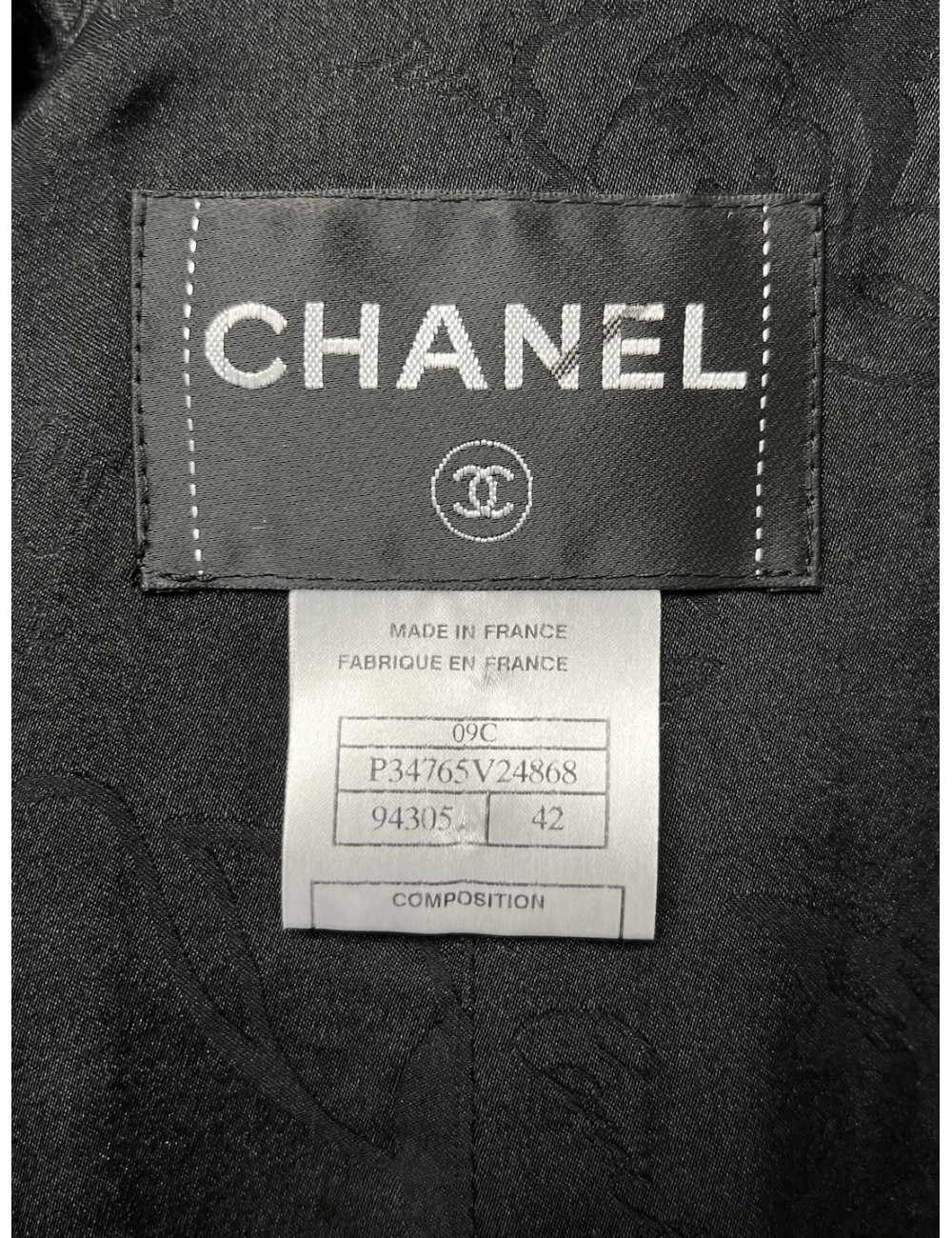 Blazer CHANEL sequins noir T42