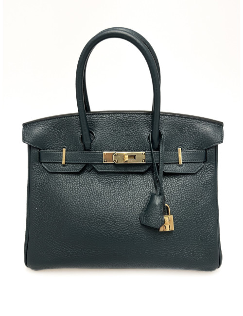 Birkin 30 bleu orage HERMES bicolore