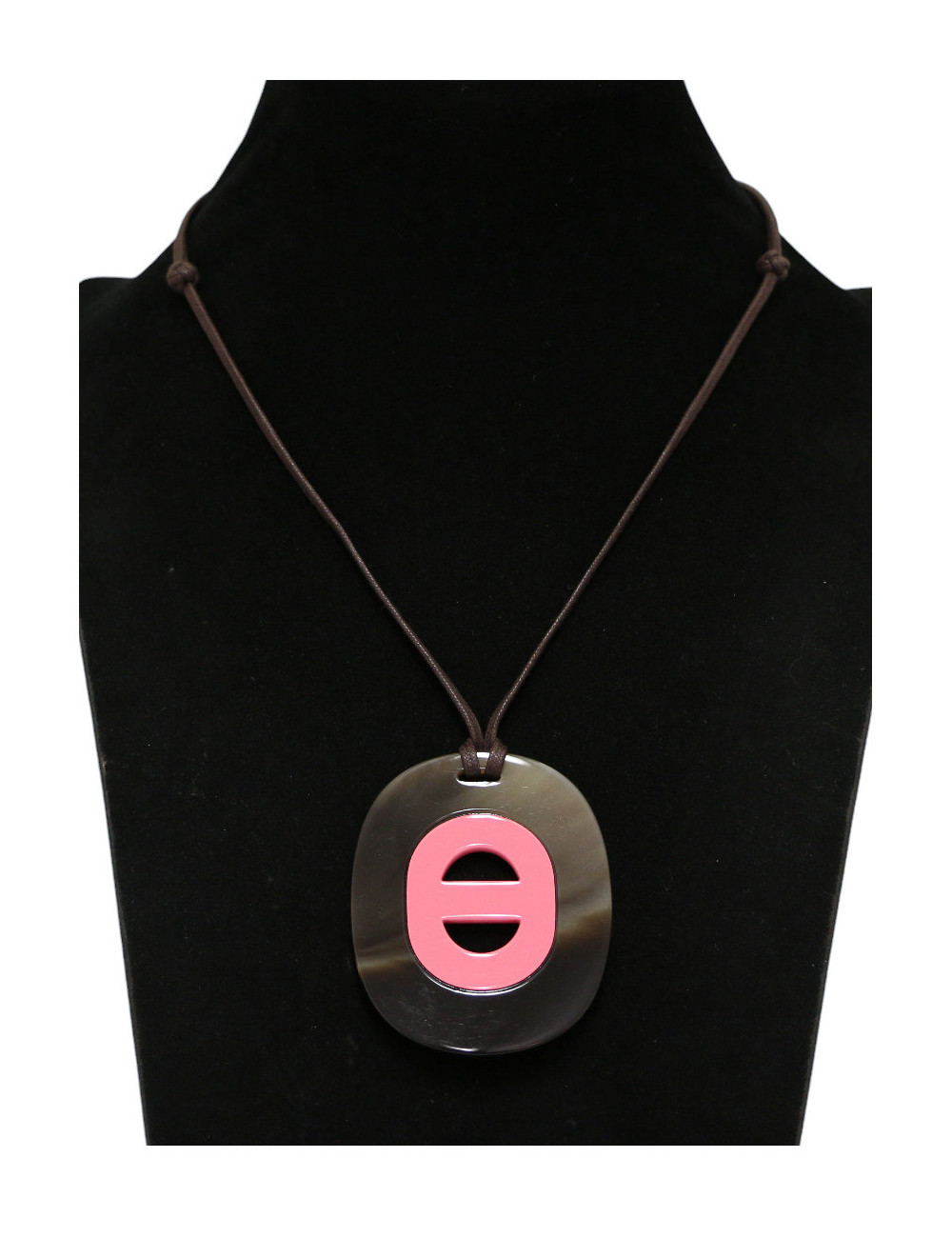 Pendentif Fidelio Hermès marron et rose disponible en seconde main