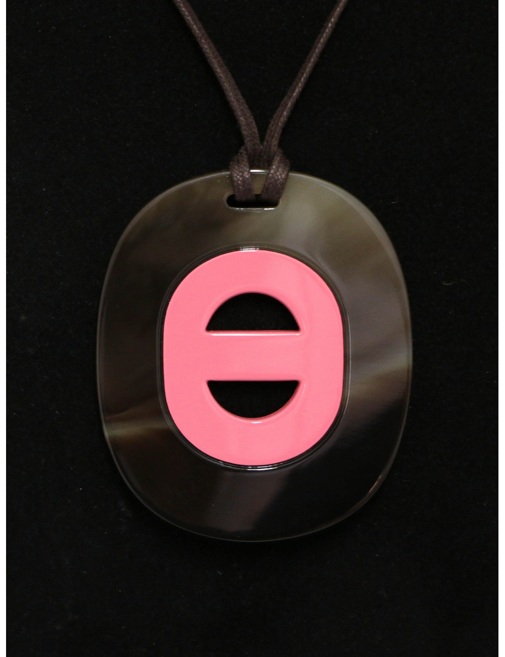 Pendentif Fidelio Hermès marron et rose disponible en seconde main