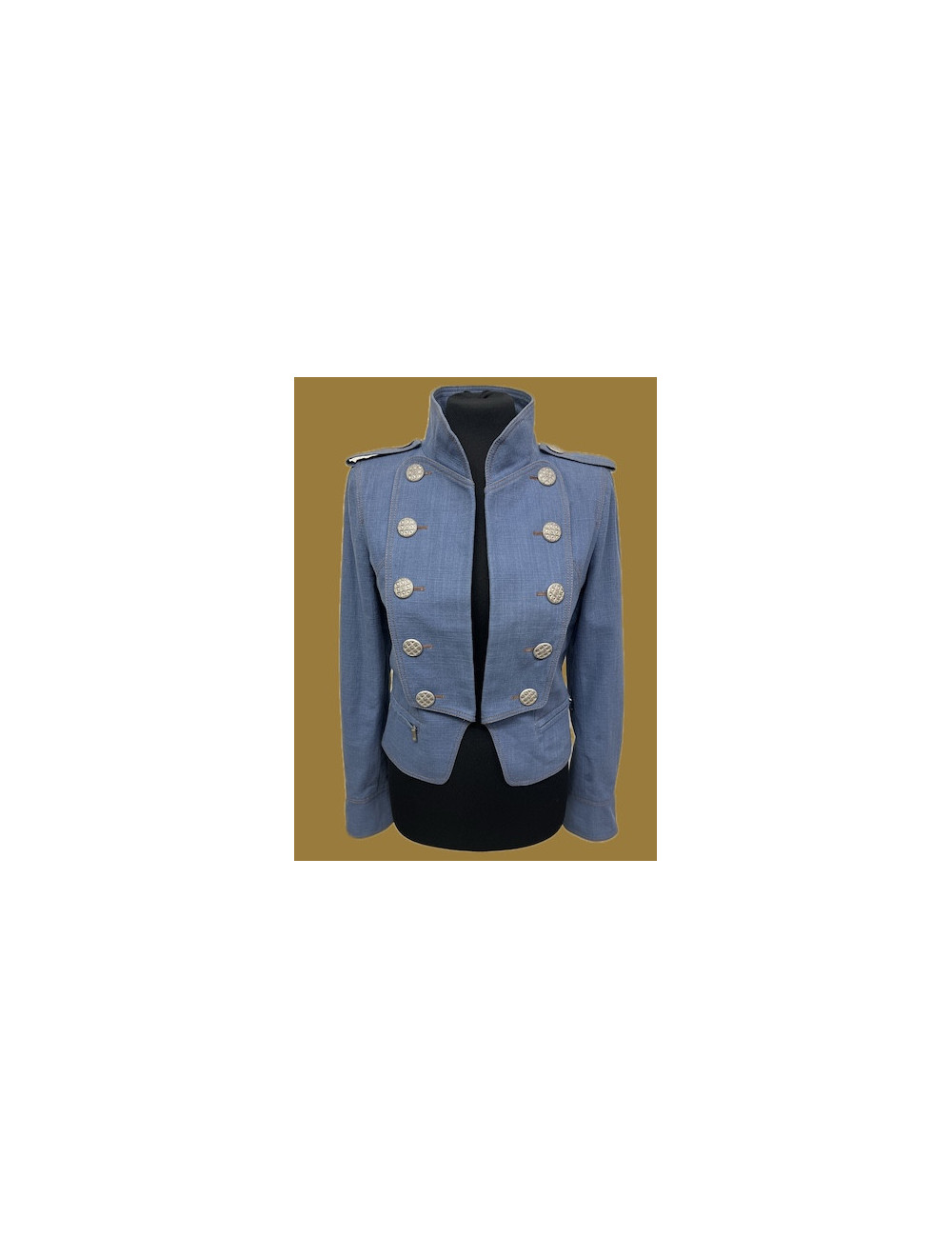 VESTE CHANELE T 36 Paris Versailles denim bleu