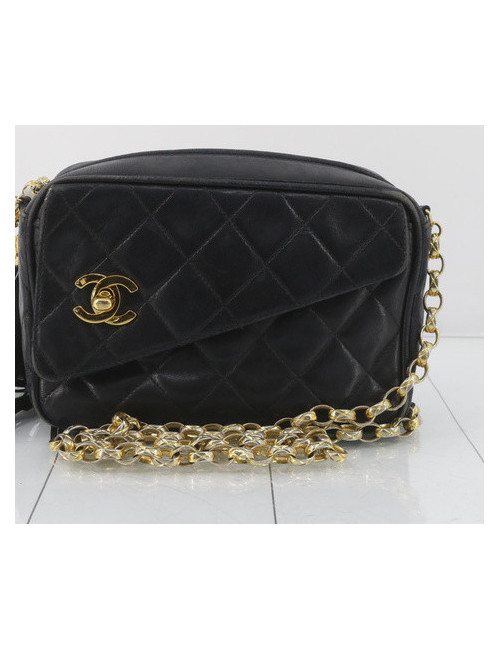 Mini sac caméra CHANEL turnlock fermoir