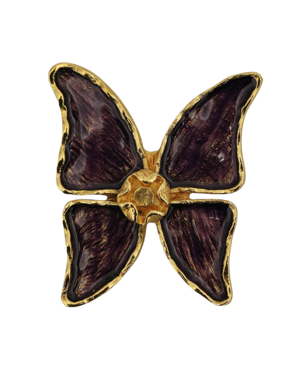 Broche papillon émaillé YSL par Goossens : certifiée authentique