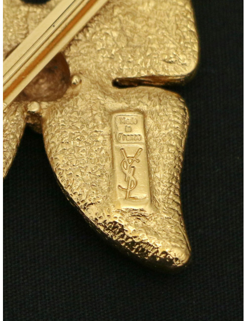 Broche papillon émaillé YSL par Goossens : certifiée authentique