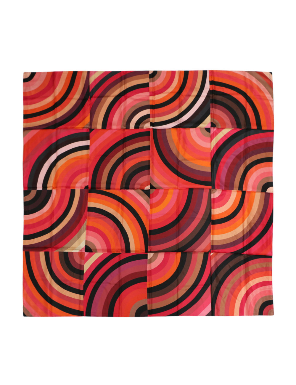 xxx Châle HERMES "Marcelina" en soie polychrome