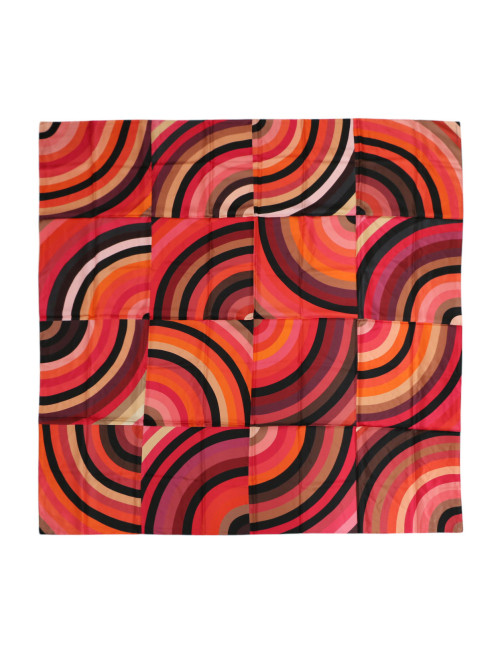 xxx Châle HERMES "Marcelina" en soie polychrome