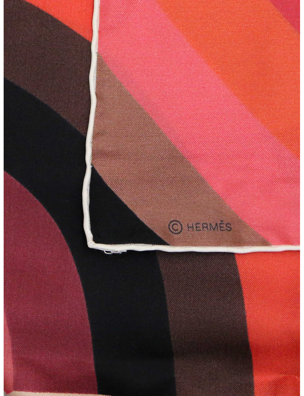 xxx Châle HERMES "Marcelina" en soie polychrome