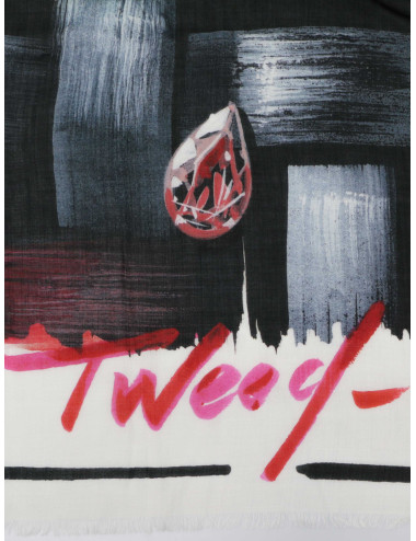 Grand châle CHANEL "TWEED 2023" cachemire 2