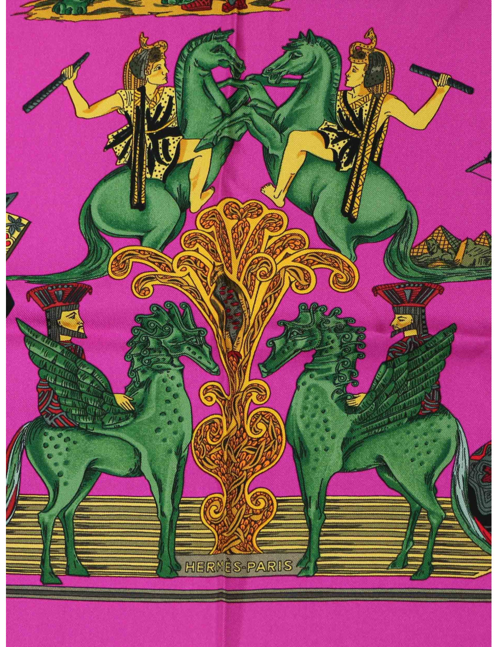 Carré HERMES Au fil de la soie violet