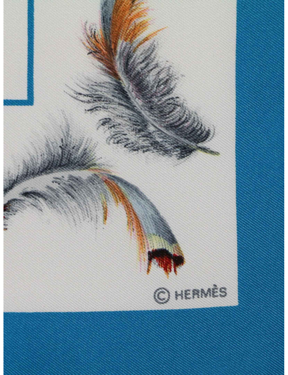Carré Hermès Les plumes : foulard d'occasion certifiée authentique