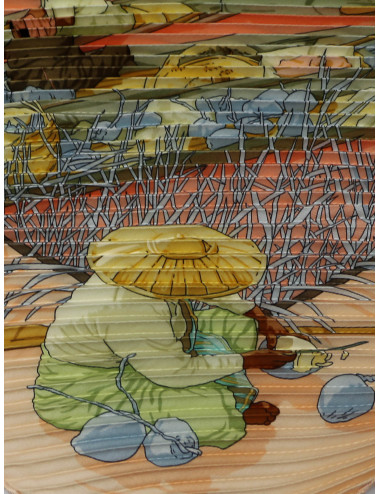 Plissé Hermès Marché flottant du lac Inlé par Dimitri Rybaltchenko 2