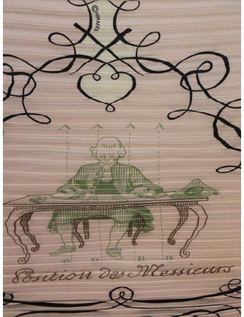 Plissé HERMES l'Art d'Ecrire soie rose