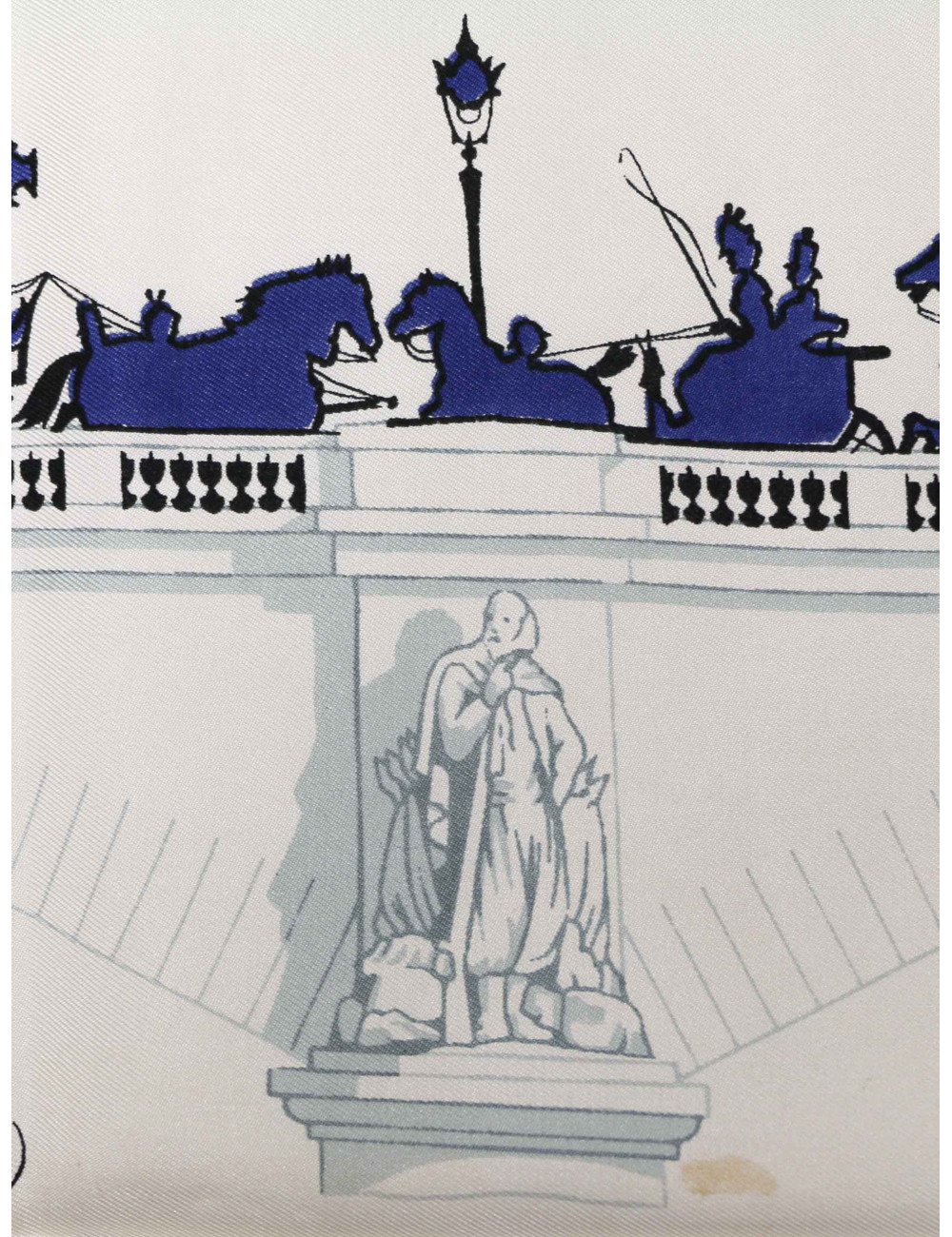 Carré Hermès Les Ponts de Paris bord bleu : certifié authentique