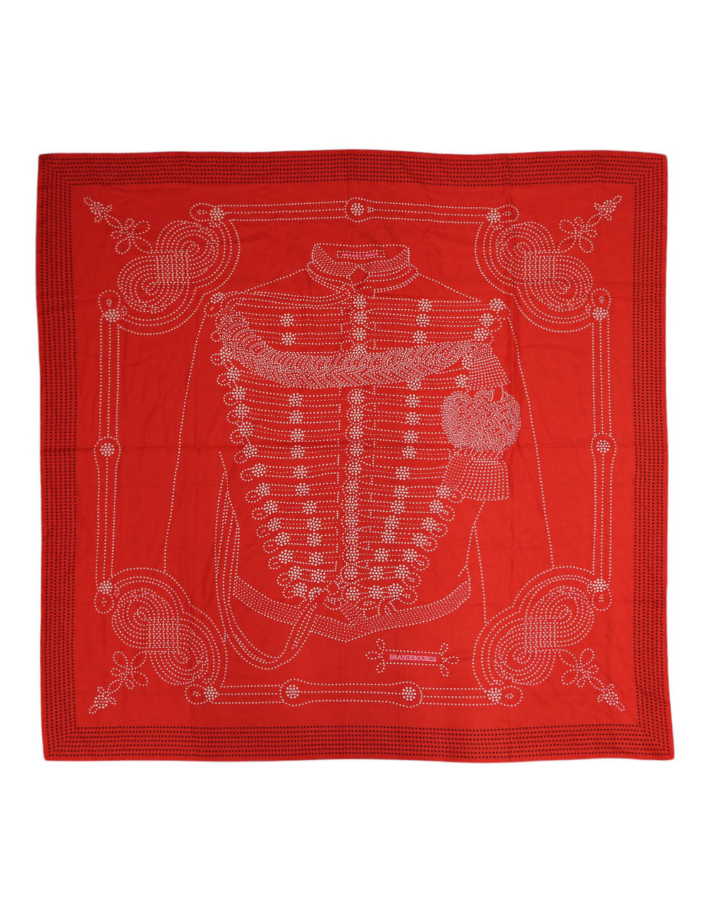 Châle HERMES Brandbourgs rouge