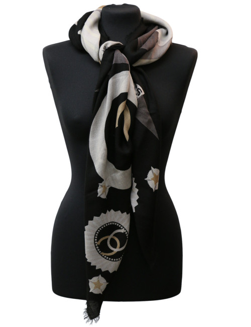 Foulard CHANEL Paris-Moscou noir