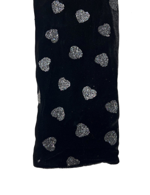 Veste T 42 YVES SAINT LAURENT velours noir coeur brillants