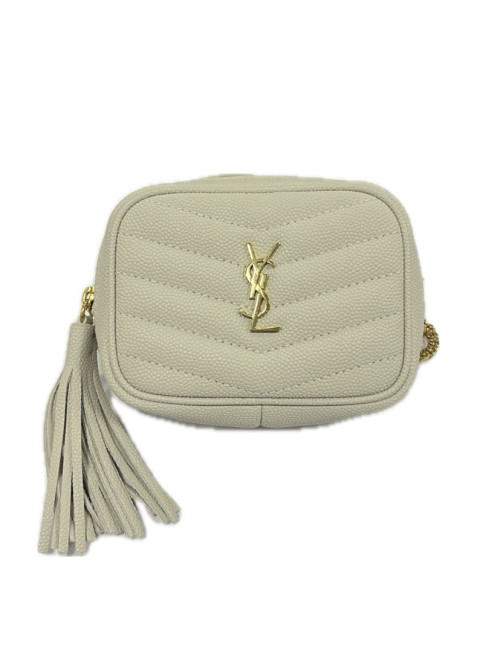 Baby Lou pochette YSL en cuir écru : occasion certifiée authentique