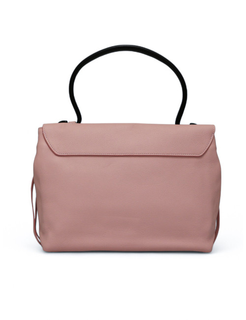 Sac LOUIS VUITTON Lockme cuir rose et python