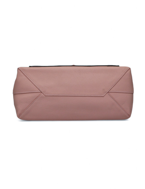 Sac LOUIS VUITTON Lockme cuir rose et python