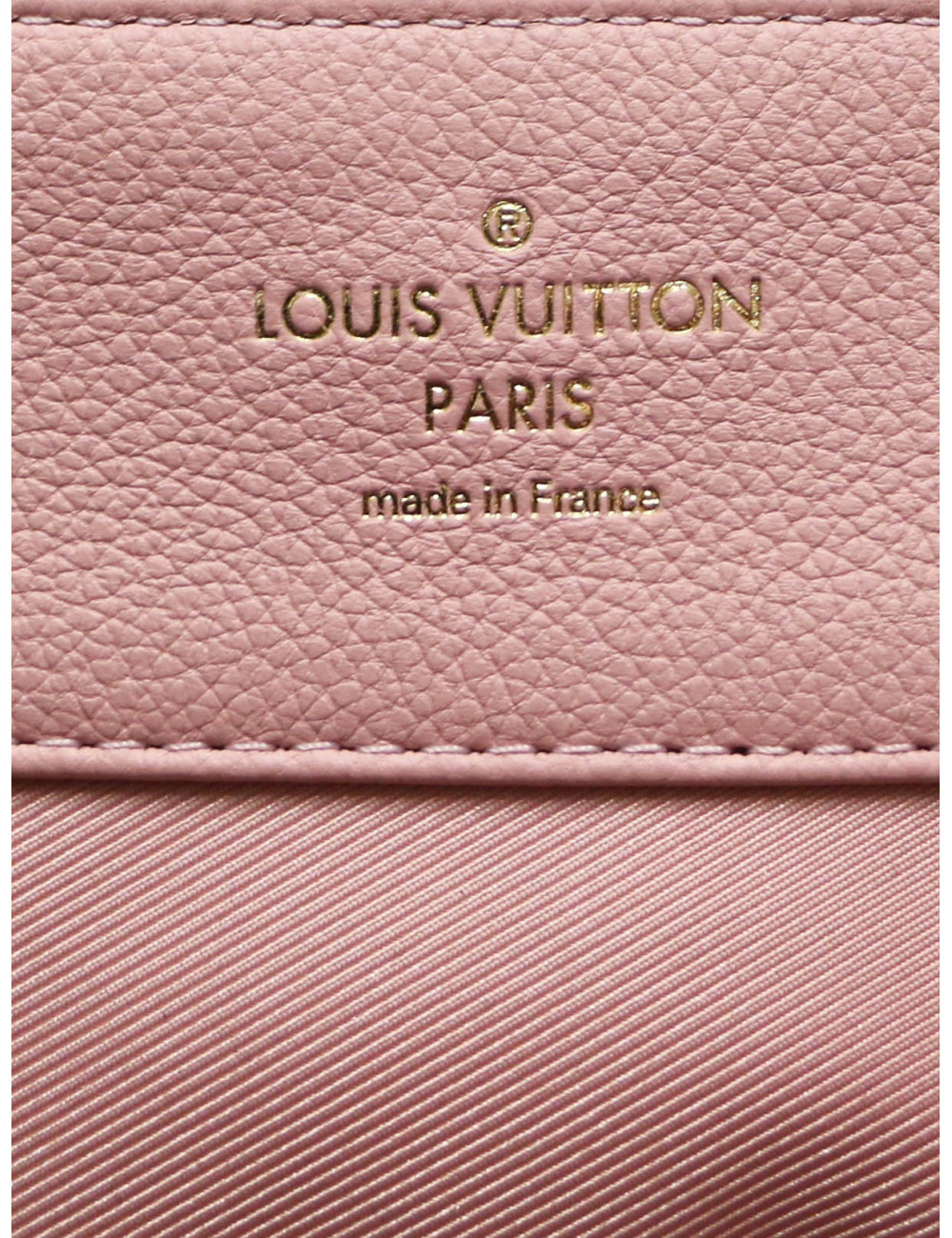 Sac LOUIS VUITTON Lockme cuir rose et python