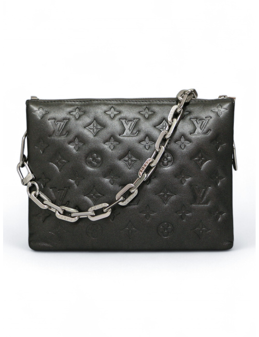 Sac Coussin Louis Vuitton cuir embossé Monogram, occasion certifiée