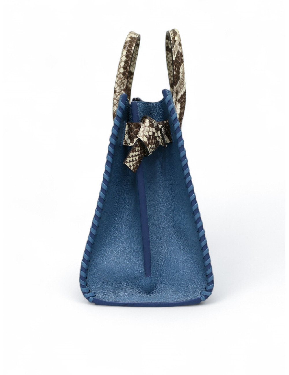 Cabas Very LOUIS VUITTON cuir plume bleu glacier