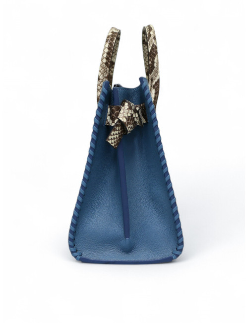 Cabas Very LOUIS VUITTON cuir plume bleu glacier