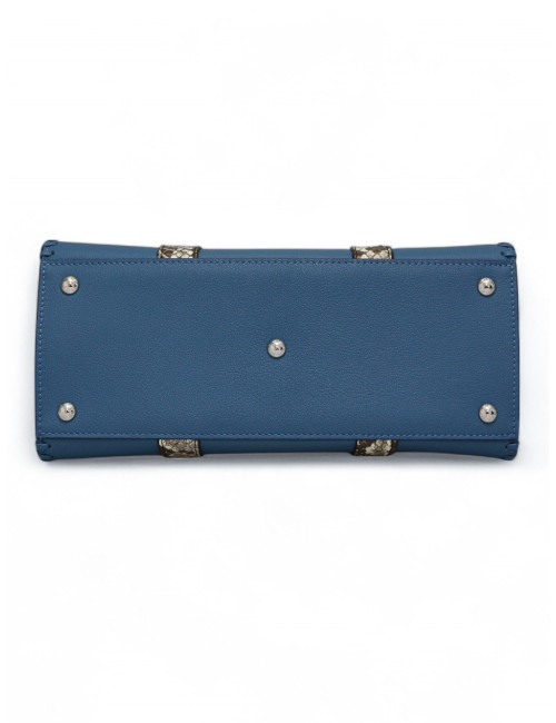 Very Tote Louis Vuitton cuir plume bleu glacier, certifié authentique