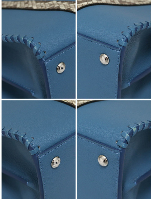 Cabas Very LOUIS VUITTON cuir plume bleu glacier