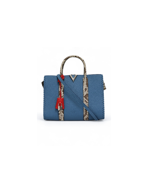 Cabas Very LOUIS VUITTON cuir plume bleu glacier
