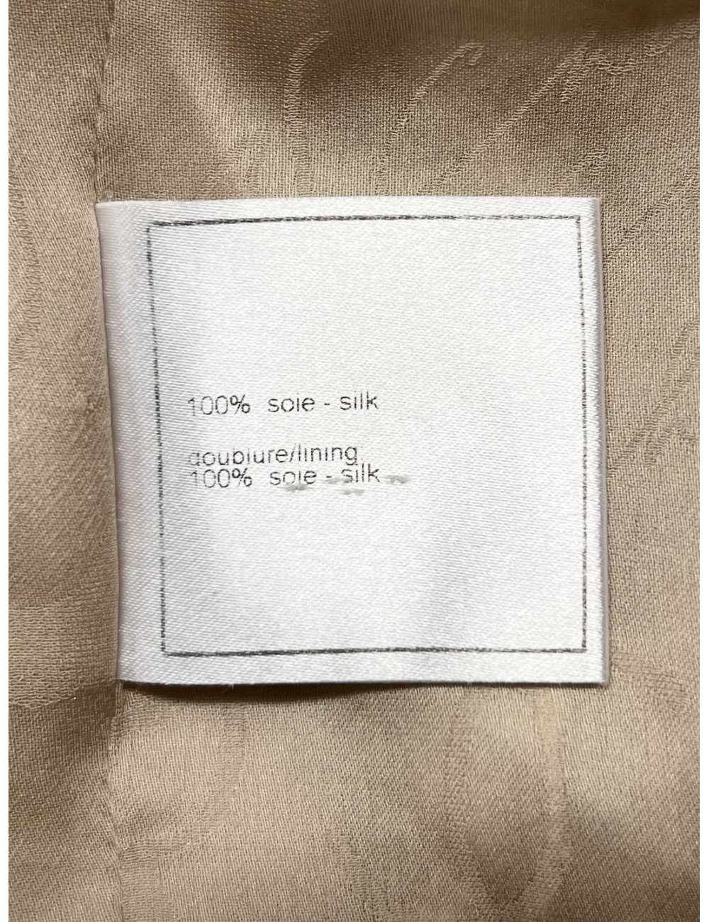 Veste CHANEL T 40 pied de poule beige blanc