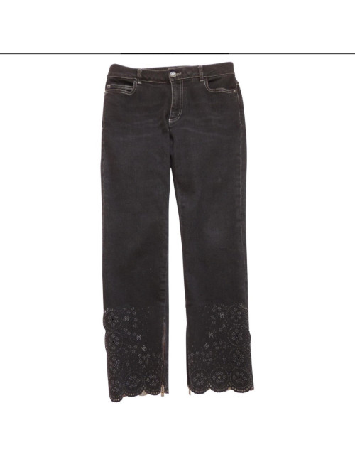 PantalonT40 CHANEL Brasserie denim noir, occasion certifiée