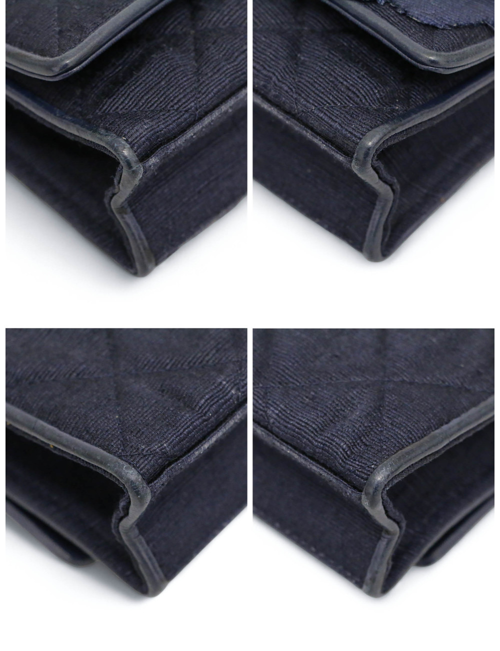 Mini sac CHANEL soie sauvage bleue