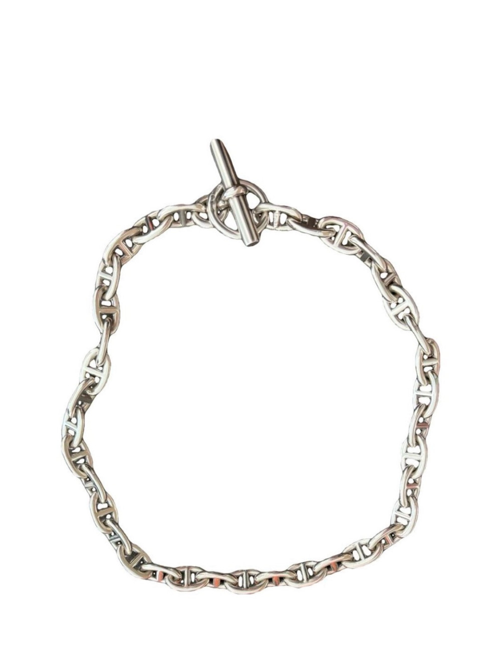 Collier HERMES Chaine d'ancre 36 maillons argent