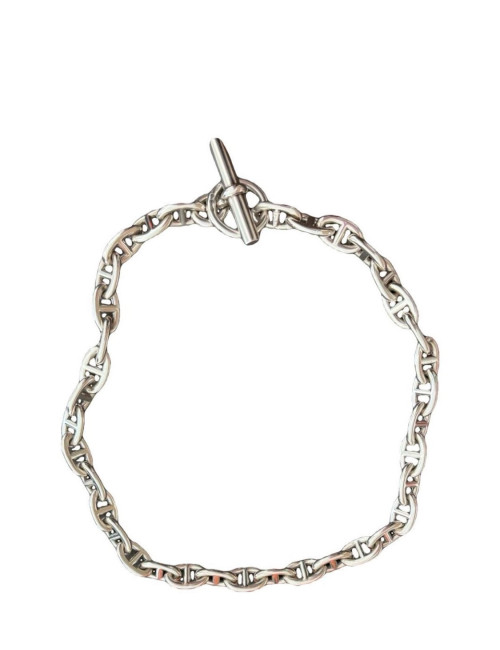 Collier HERMES Chaine d'ancre 36 maillons argent