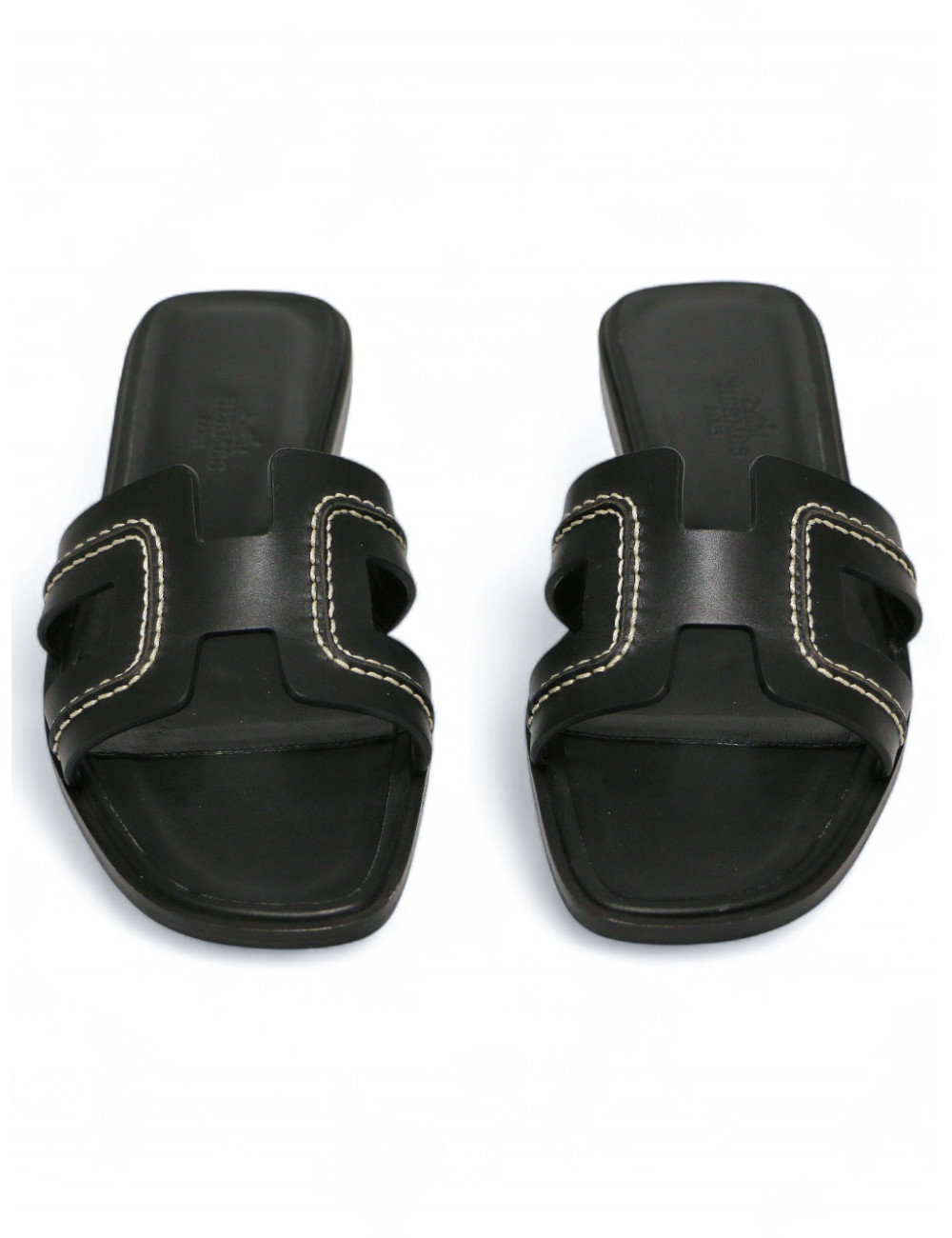 Sandales Oran HERMES t36 noir