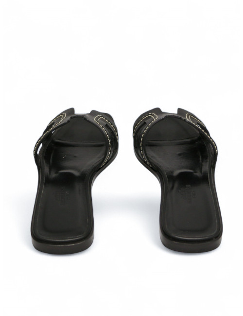 Sandales Oran HERMES t36 noir