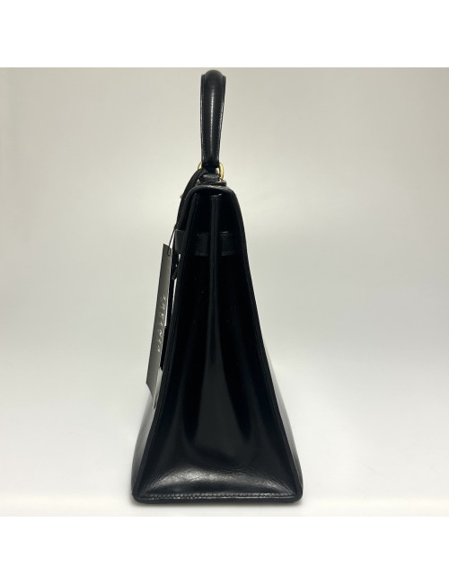 Kelly 32 sellier HERMES Box noir