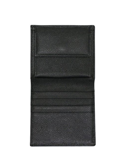Porte cartes BULGARI cuir grainé noir