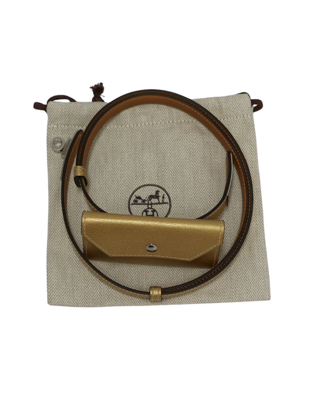 Ceinture Kelly Pocket HERMES dorée