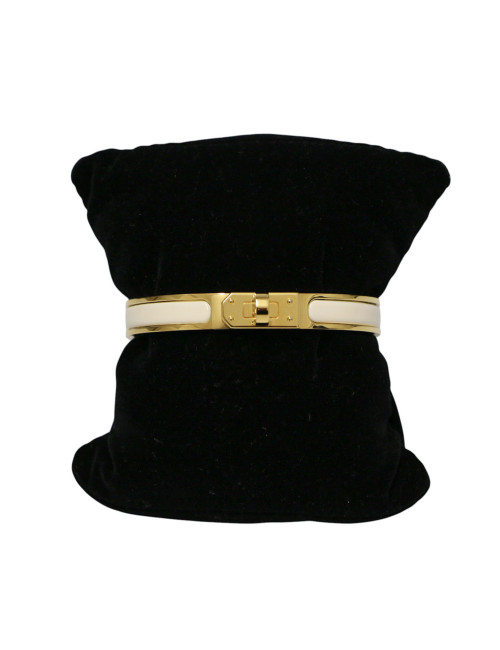 Mini Clic Kelly HERMES émail blanc